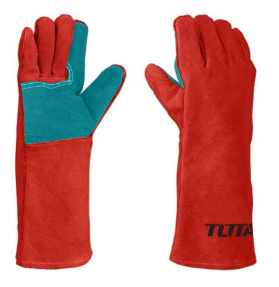 Mănuși de protecție pentru sudură TOTAL din piele bovină, mărimea 16