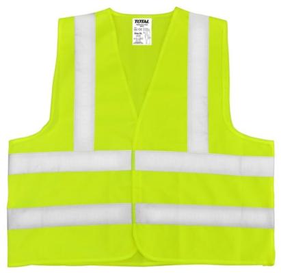 Vestă reflectorizantă TOTAL galben fluorescent, EN471 Clasa 2, poliester