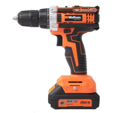 Mașină de găurit și înșurubat cu acumulator Wolfson 21V, 2x2Ah Li-Ion