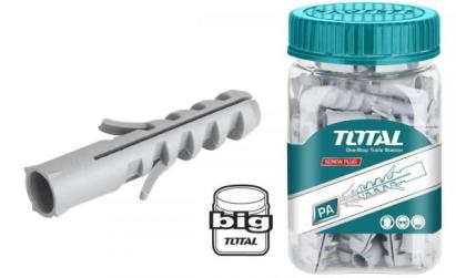 Set dibluri TOTAL 6x30 mm, 200 bucăți, pentru fixări rapide în perete