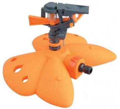 Aspersor fluture cu impuls din plastic, debit reglabil pentru grădină