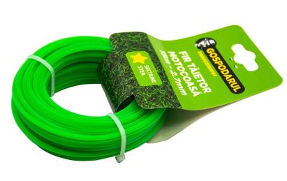 Fir tăietor pentru motocoasă 2,7 mm, secțiune stea, 15 m – Gospopro