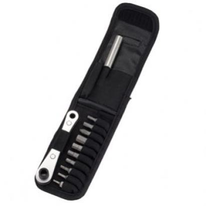 Trusă clichet pentru bicicletă Bike Hand, 12 piese din oțel, biți imbus/Torx