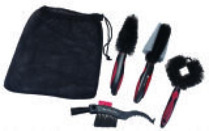 Trusă perii pentru curățare bicicletă, 4 piese cu săculeț (YC-798)