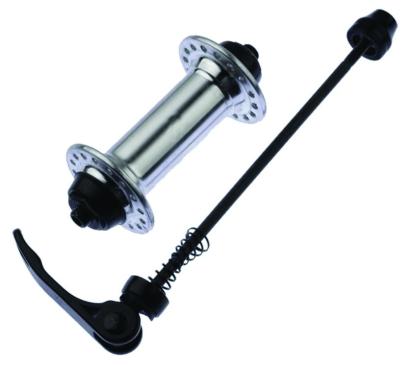 Butuc față din aluminiu 36 găuri, argintiu, QR 112 mm, ax 9 mm