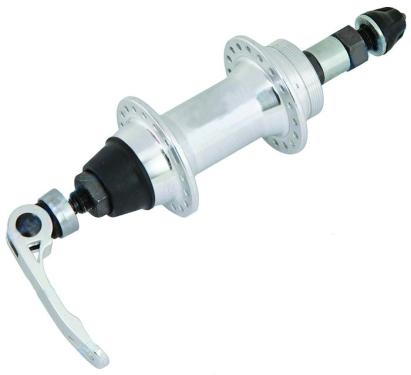 Butuc spate din aluminiu Syncromate, 36 găuri, QR 135 mm, argintiu