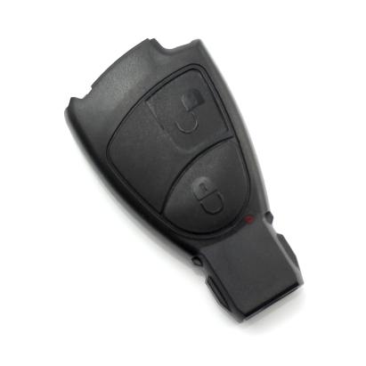 Carcasa cheie Mercedes Smartkey cu 2 butoane, neagra, pentru inlocuire