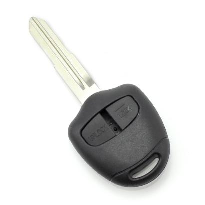 Carcasă cheie Mitsubishi cu 2 butoane, lamă pe dreapta, tip briceag