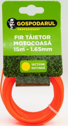 Fir tăietor pentru motocoasă 15 m, 1.65 mm, secțiune rotundă Gospodarul