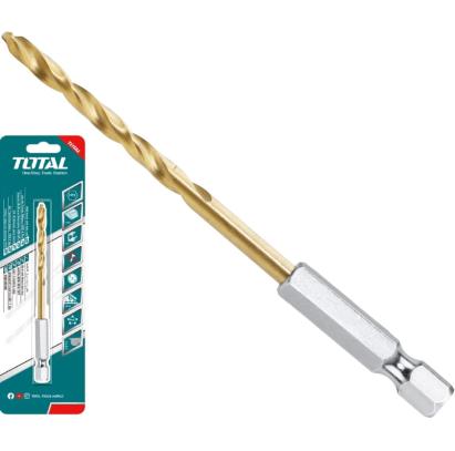 Burghiu HSS 3 mm TOTAL cu prindere hexagonală tip bit pentru bormașină