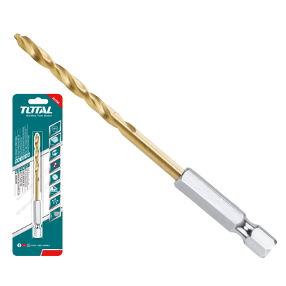 Burghiu HSS 4 mm Total cu prindere hexagonală tip bit, pentru metal și lemn