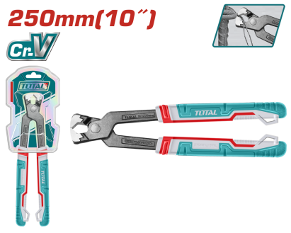 Clește pentru sârmă TOTAL 250 mm (10”), din oțel Cr-V, industrial