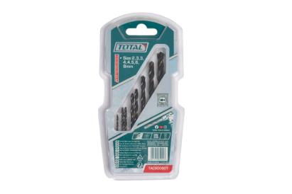 Set burghie pentru metal HSS TOTAL, 8 piese (2–8 mm), pentru găurire precisă