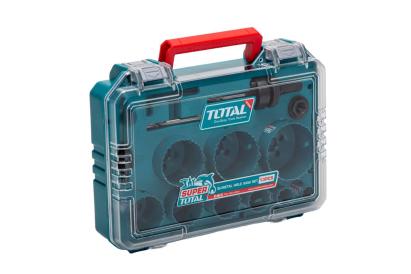 Set 13 freze tip carotă bi-metal HSS M3 TOTAL, pentru metal, lemn și PVC