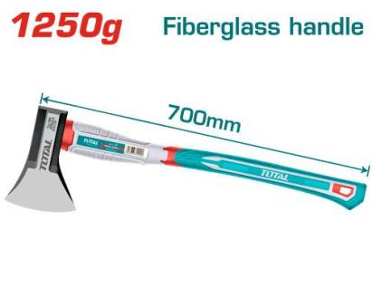 Toporișcă TOTAL 1250 g cu mâner din fibră de sticlă, 700 mm