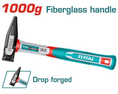 Ciocan de lăcătușerie TOTAL 1000 g cu mâner din fibră de sticlă