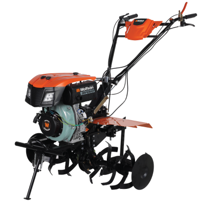 Motosapatoare diesel Wolfson 178FA 6 CP, 70–140 cm, 5 seturi cutite si roti 5.00x12