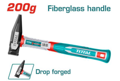 Ciocan de lăcătușerie TOTAL 200 g cu mâner din fibră de sticlă