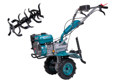 Motocultor pe benzină Total 5,1 kW (7 CP) cu 32 cuțite și lățime 1200 mm