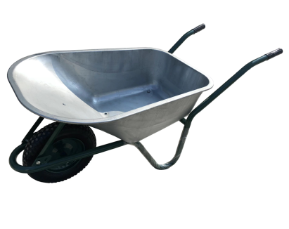 Roabă Gospopro 110 L cuvă galvanizată și roată 3.50-8, cadru robust