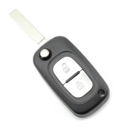 Carcasa cheie briceag Renault cu 2 butoane, tip telecomanda, neagra