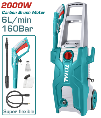 Aparat de spălat cu presiune Total Industrial 160 bar, 2000 W, 6 l/min