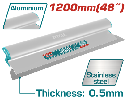 Gletieră profesională TOTAL 1200 mm din inox pentru finisaje rapide