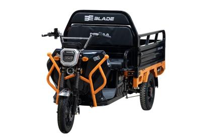 Triciclu electric cargo Blade Active R6 1300W, 72V, 500 kg, negru-portocaliu