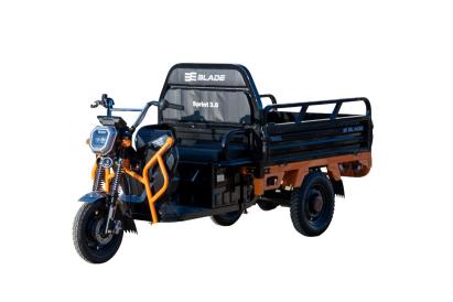 Triciclu electric cargo Blade Sprint 3.0 2000W, 72V 45Ah, 600 kg, negru-portocaliu