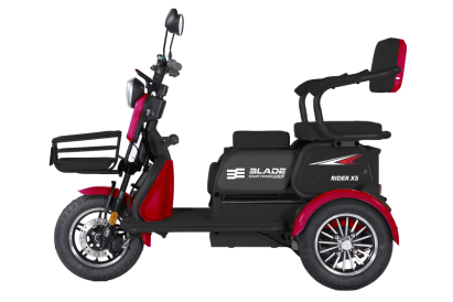 Triciclu electric Blade Viva 14 pentru persoane, 1200W, roșu-negru
