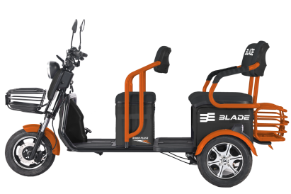 Triciclu electric BLADE TRIP X2 2000W, 2 locuri, 72V 20Ah, negru-portocaliu