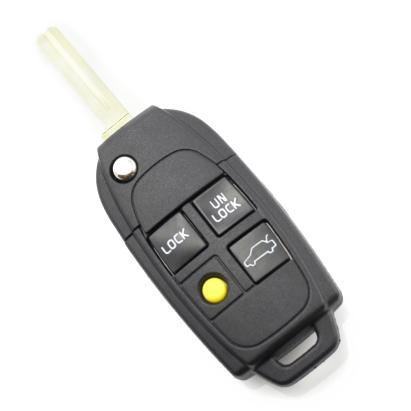 Carcasă cheie Volvo tip briceag cu 4 butoane, husă de înlocuire
