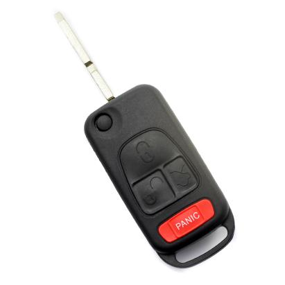 Carcasa cheie briceag pentru Mercedes, 3 butoane + panica, lama 4 piste