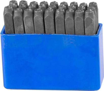 Set poansoane litere alfabet 3 mm, 27 buc, Strend Pro HR59103