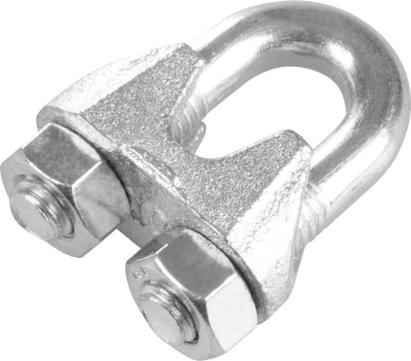 Clema zincată pentru cablu de oțel 10 mm cu două piulițe, Strend Pro