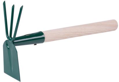Motycka de grădină Fed 002/250, cu lamă plată și 3 dinți, cu coadă