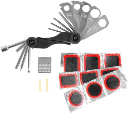 Kit reparare pană bicicletă Akola S1901-28, 28 piese, petice + chei