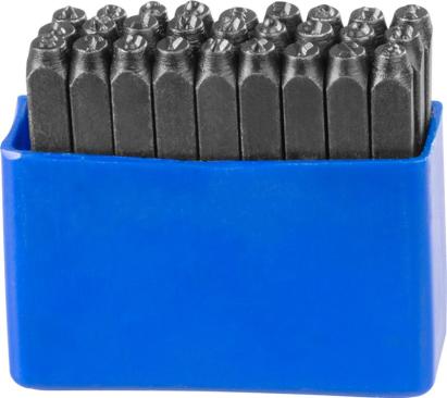 Set poansoane litere 4 mm (27 piese) pentru marcare manuală HR59104