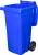 Pubelă Europlast 120 L din HDPE, albastră, cu roți, pentru deșeuri