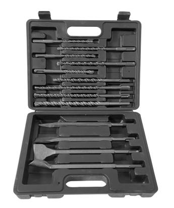 Set burghie și dălți Strend Pro SD047, 13 piese, SDS+, cu valiză de transport