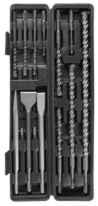 Set burghie și dălți Strend Pro SD043 SDS+, 12 piese, în cutie de transport