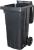 Pubelă Europlast 120L din HDPE neagră, cu roți pentru deșeuri