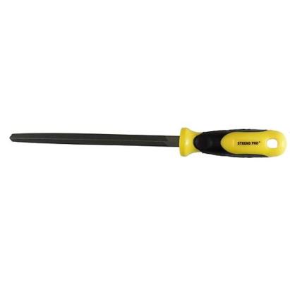 Pilă triunghiulară pentru metal Strend Pro BF1005, 200 mm, cu mâner ergonomic