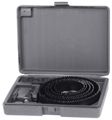 Set carote (freze tip coroană) pentru lemn Strend Pro CHS 6333, 12 piese, 19–127 mm