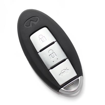 Carcasă cheie Nissan cu 3 butoane, tip telecomandă, neagră (Carguard)