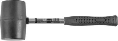 Ciocan de cauciuc Strend Pro HM213 900 g, cap negru, mâner metalic 345 mm