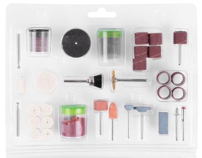 Set accesorii șlefuit Strend Pro RGT1081, 105 piese, mini, cu tijă
