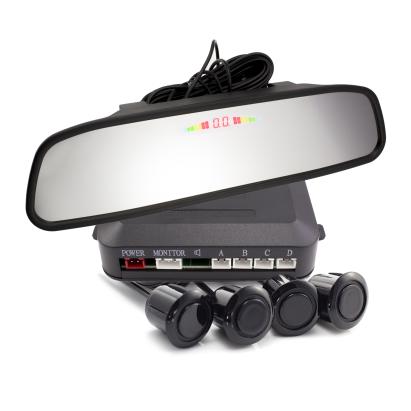 Set senzori de parcare Carguard cu afișaj în oglindă retrovizoare, 4 bucăți