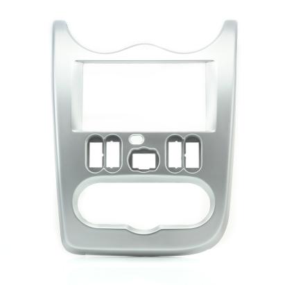 Rama consola centrală argintie pentru Dacia Logan 2, Duster 1 și Sandero 2