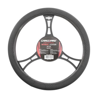 Husă volan auto cu perle Carguard, neagră, 38 cm – aderență și confort